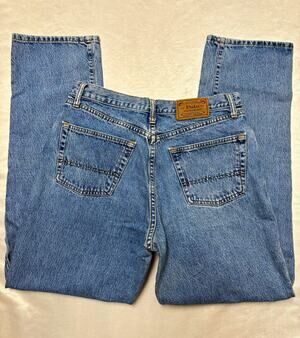 Vintage 90s Polo Ralph Lauren Authentic Dungarees Jeans 33x32 Made USA Rare